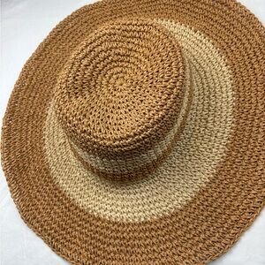 Stylish Tan and Cream Women's Sun Hat